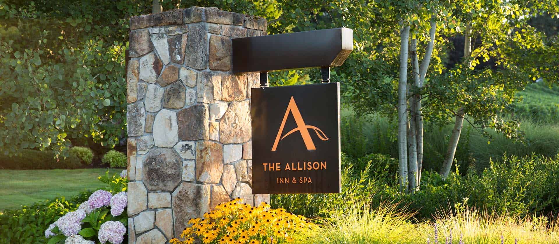 Allison Front Entrance Sign With Flowers In Bloom