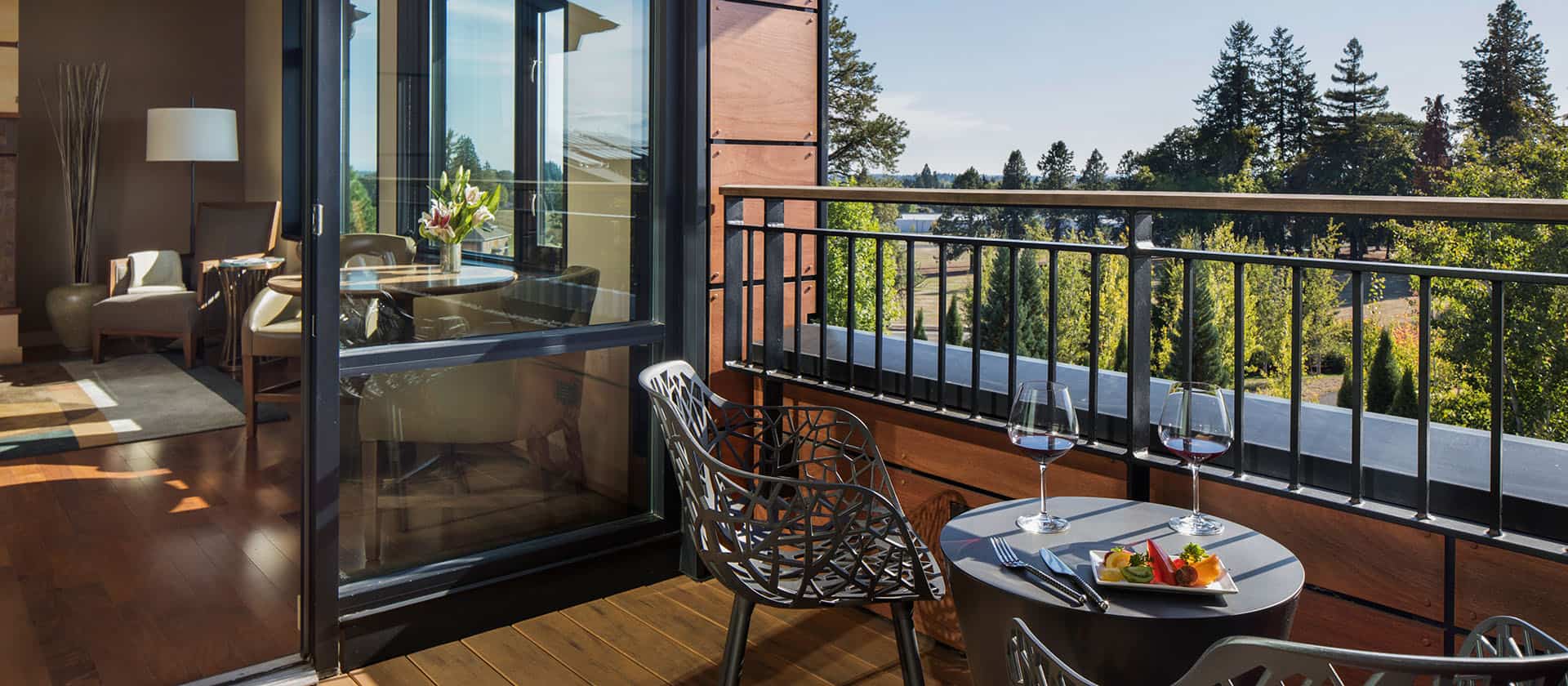 Breakfast At Sunrise On A Private Room Balcony