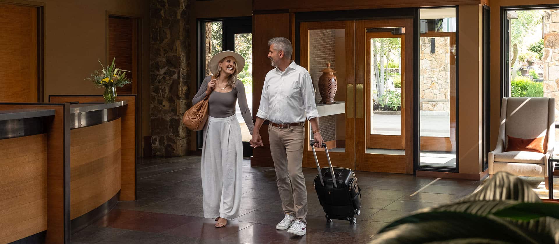 Couple Arrives At The Allison Inn And Spa