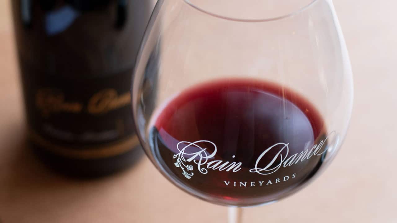Rain Dance Vineyards Glass of Wine
