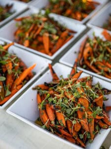 Gourmet prepared side-dish at Dinner in Chefs Garden.