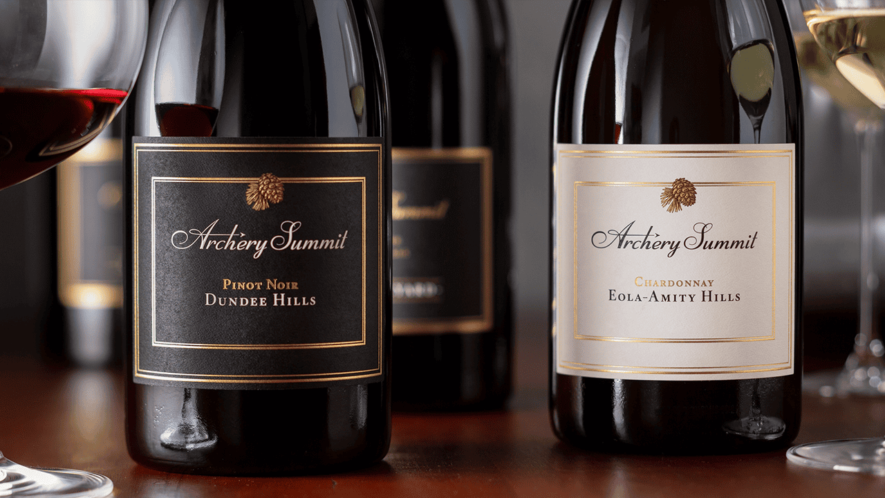 A few bottles of Archery Summit wine.