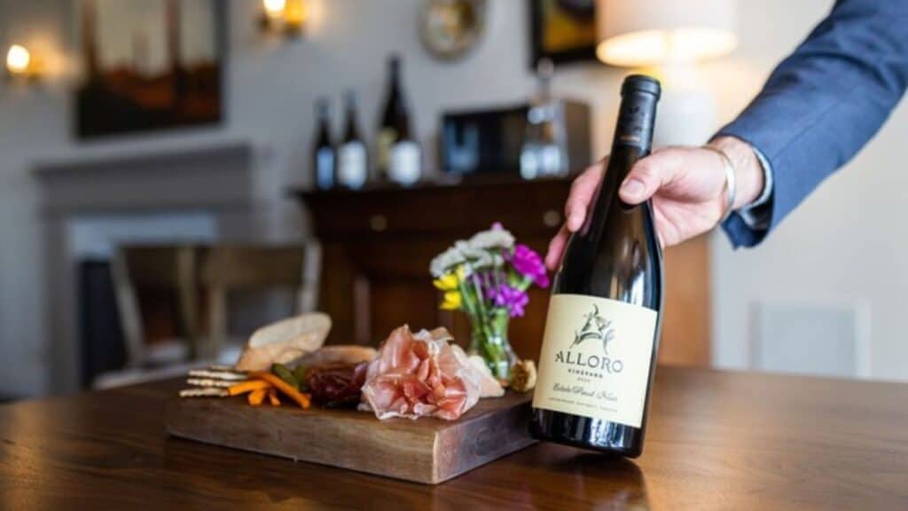 Alloro Vineyard tasting.
