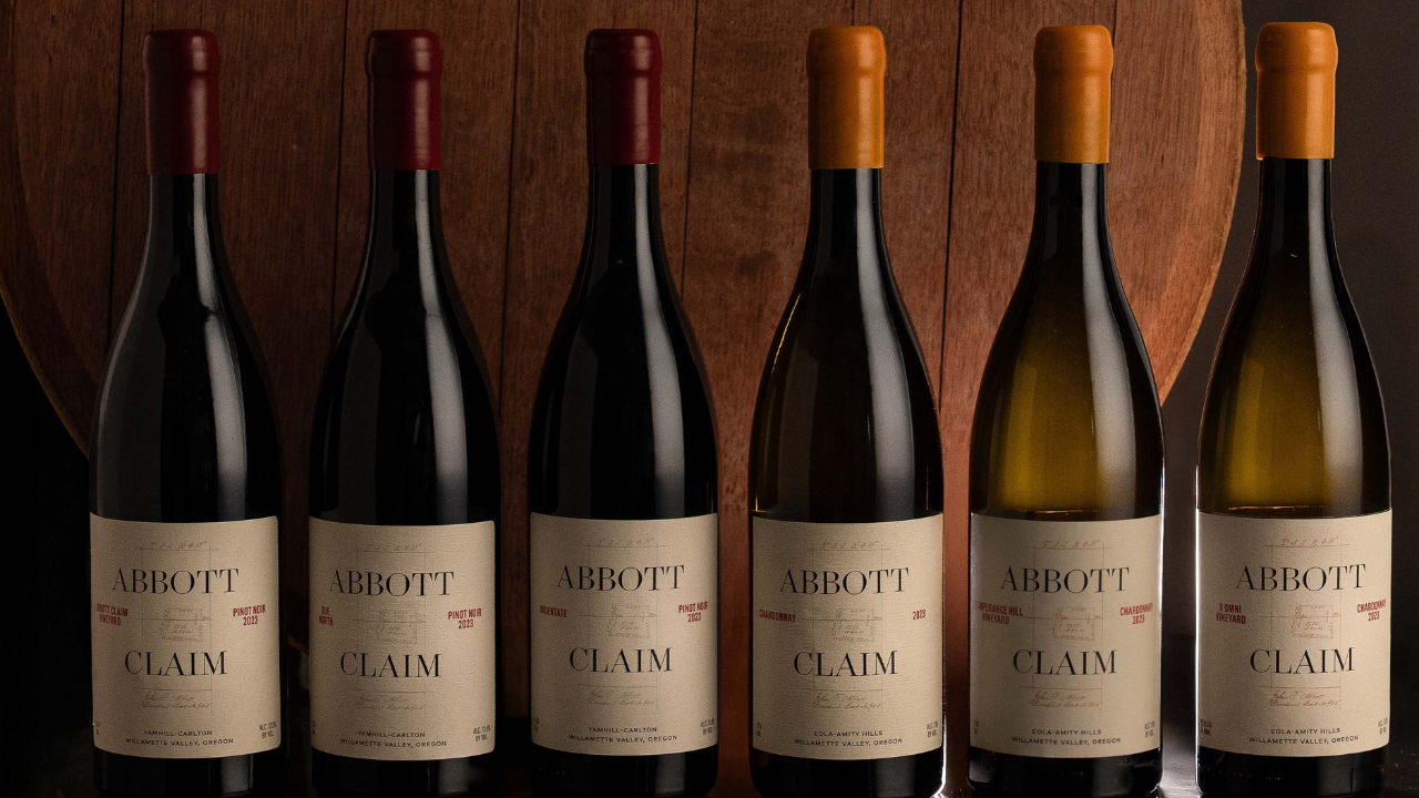 Six bottles of wine from Abbott Claim.