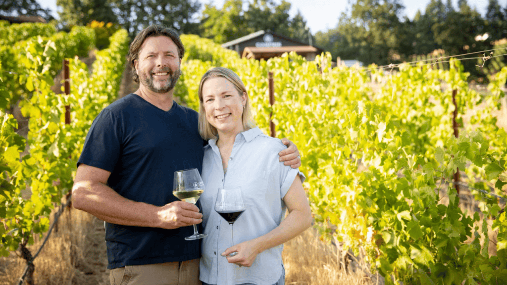 Erin and Dru Allen of Compris Vineyard.