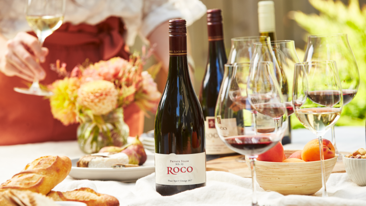 Wine from ROCO Winery.