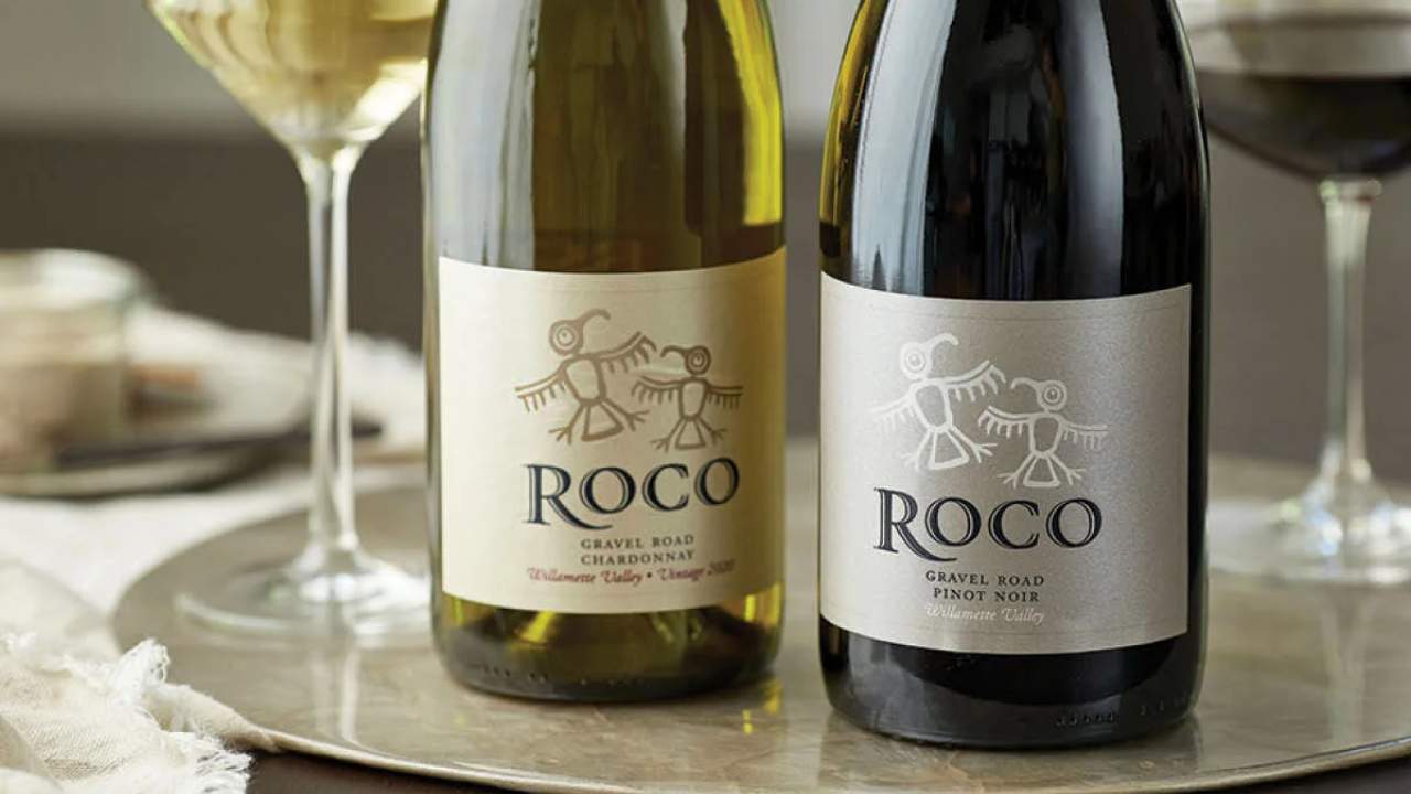 Two bottles of wine from ROCO Winery.