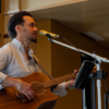 Dante Zapata, a local musician, performing at The Allison.